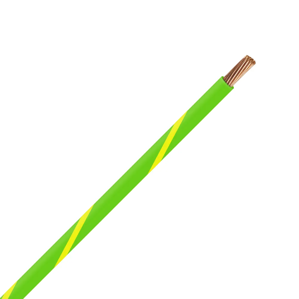 TXL 18 LIGHT GREEN/YELLOWSTRIPED WIRE