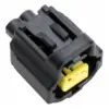 184000-1 2 WAY BLACK PLUG HOUSING KEY A