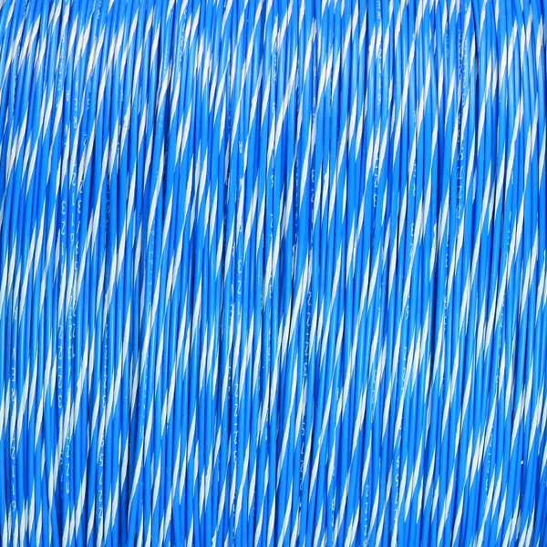 BLUE/WHITE WIRE TEFZEL 22 AWG