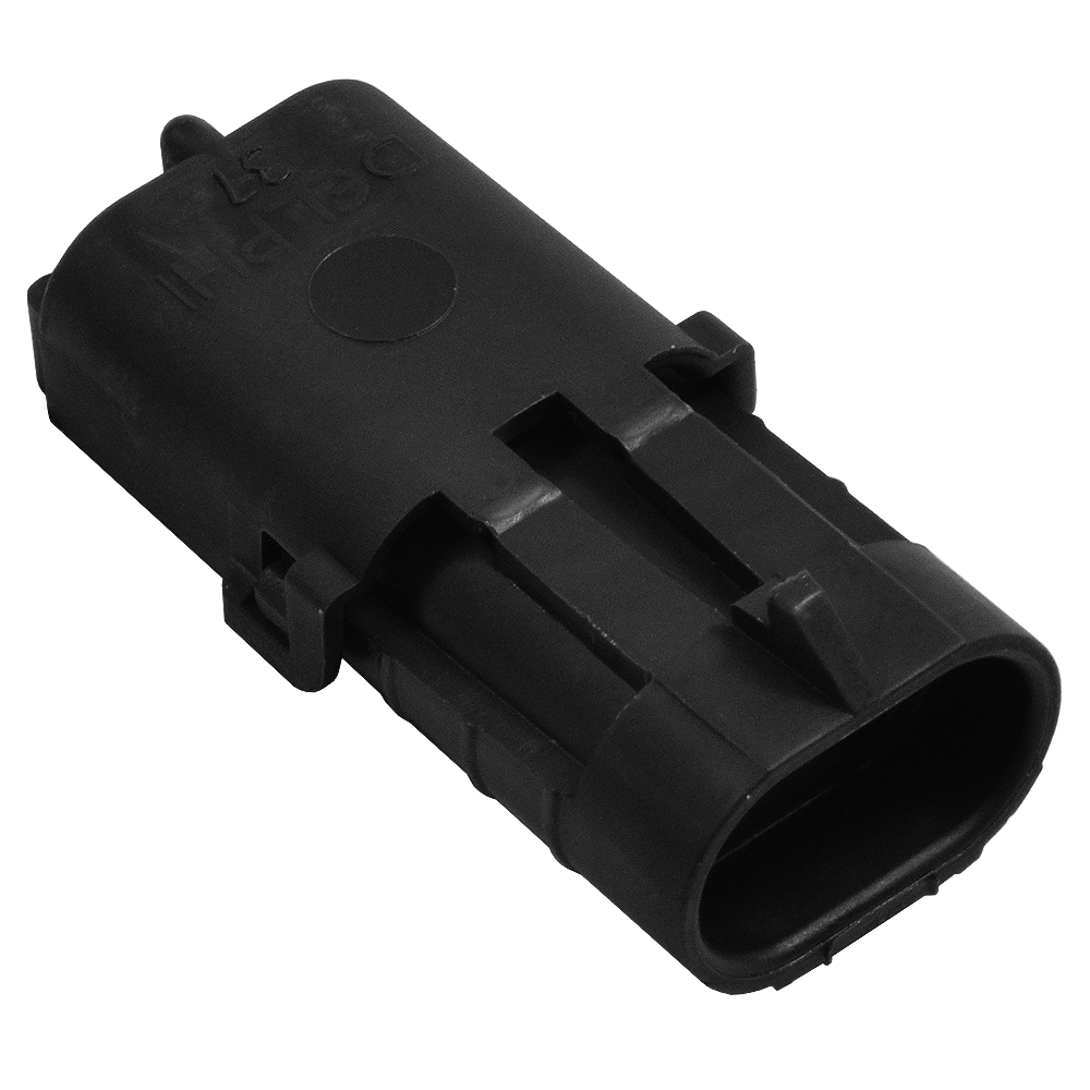 Delphi 12010973 Male 2-Contact Shroud Half Weather Pack Connector