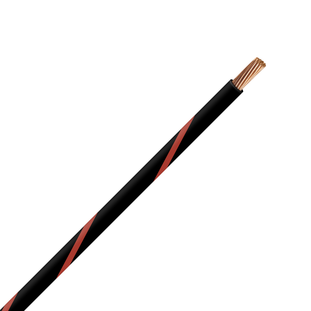 TXL 12 BLACK/RED STRIPED WIRE