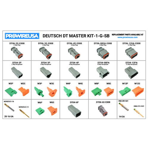 Deutsch DT Master Connector Kit - Gold Contacts & Steel Box | Same