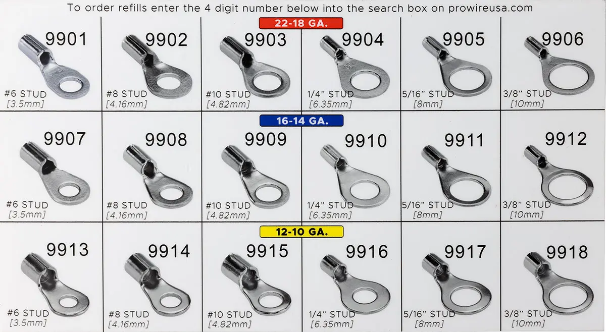 HIGH TEMP RING TERMINAL KIT 900PCS