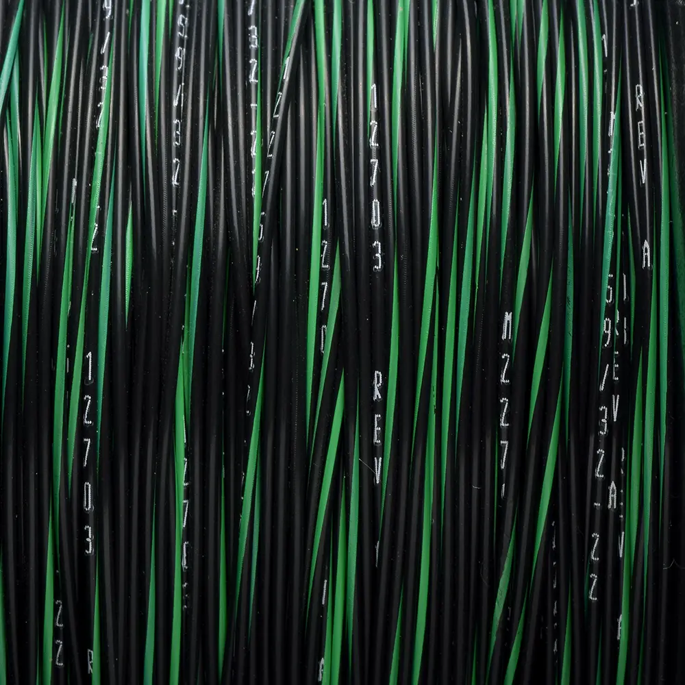 BLACK/GREEN WIRE TEFZEL 22 AWG
