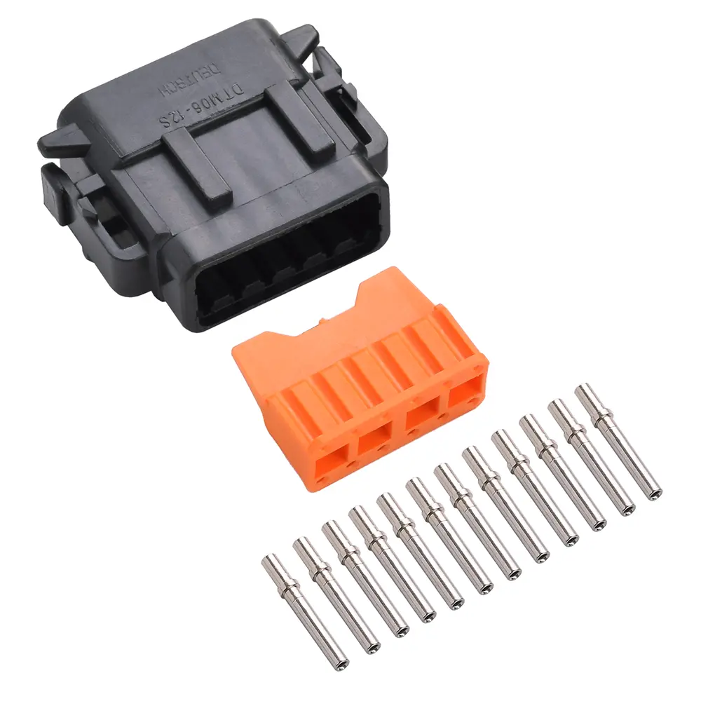 DTM 12 Way Plug Kit Nickle Solid Black