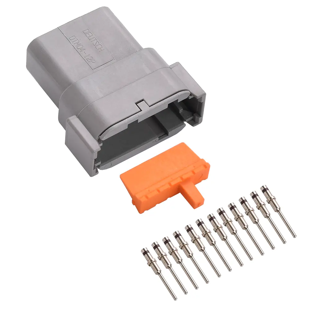 DTM 12 Way Receptacle Kit Solid Black 18-16
