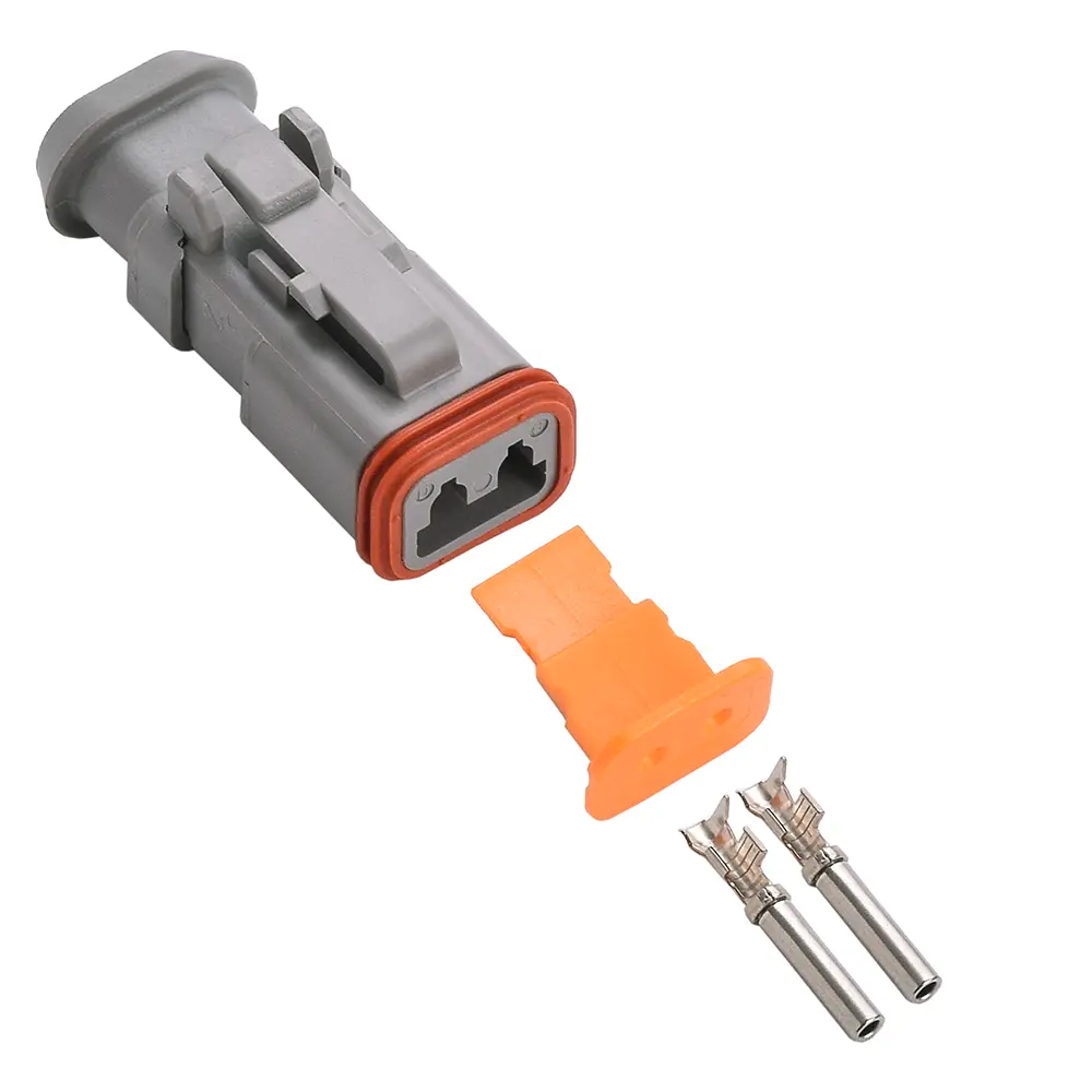 Deutsch DT 2 Way Plug Kit Stamped Nickle Plug SB