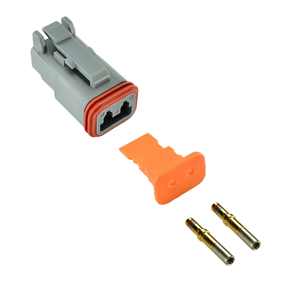 Deutsch DT 2 Way Plug Kit Solid Gold