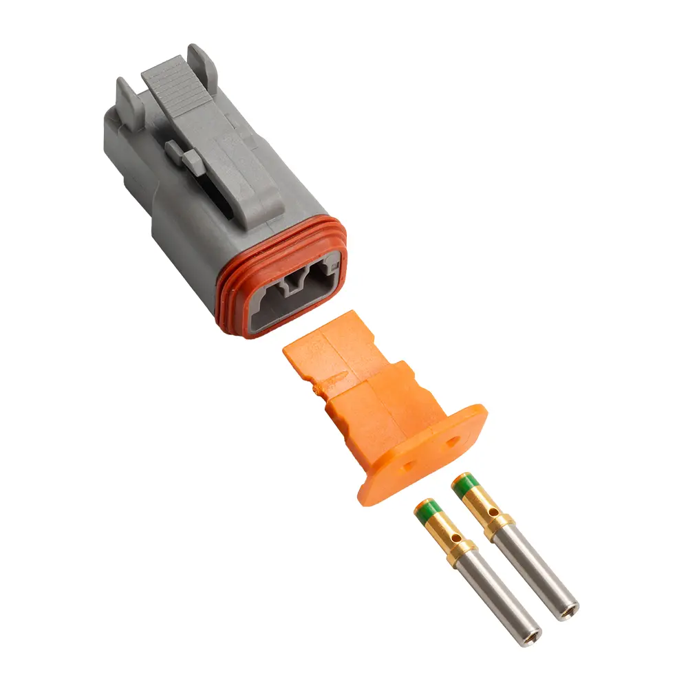 Deutsch DT 2 Way Plug Kit Solid Gold 16-14