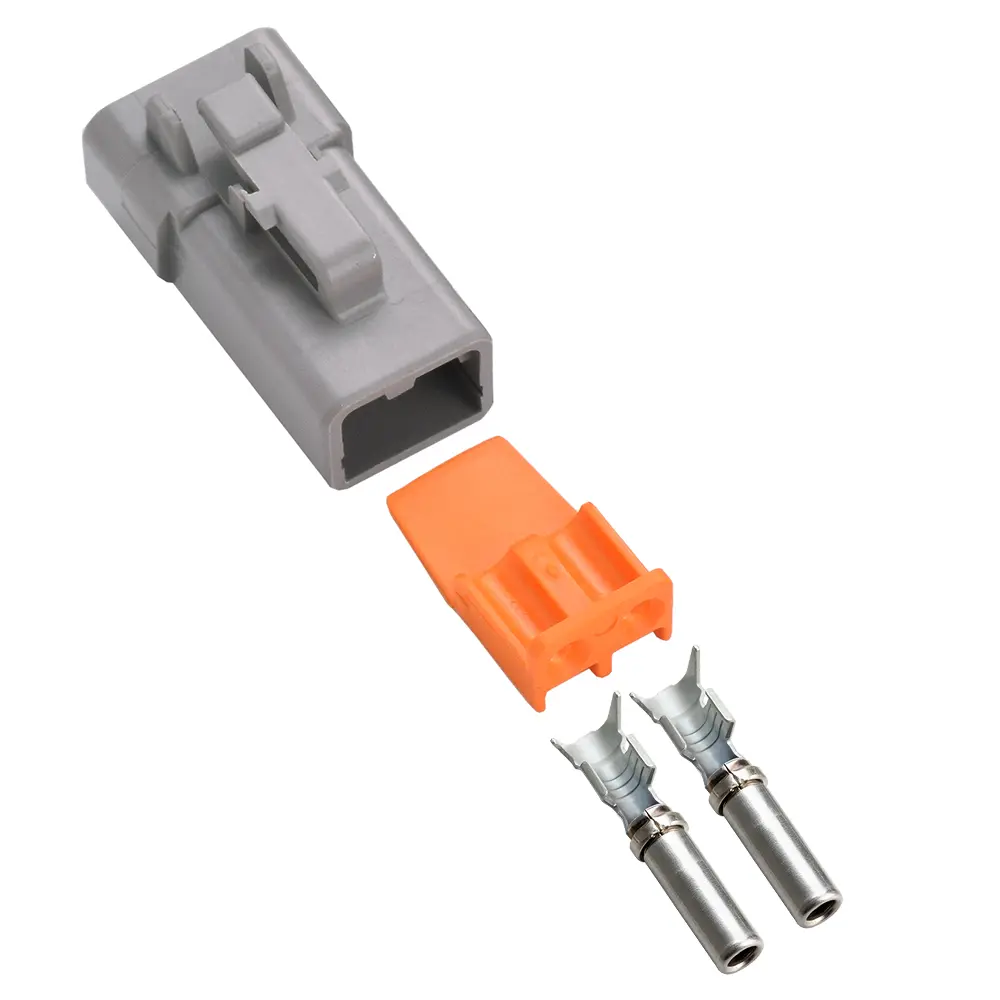 DTP 2 PIN PLUG CONNECTOR KIT STAMPED NICKEL