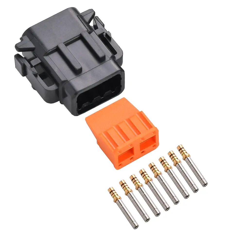 DTM 8 Way Plug Kit Gold Solid Black