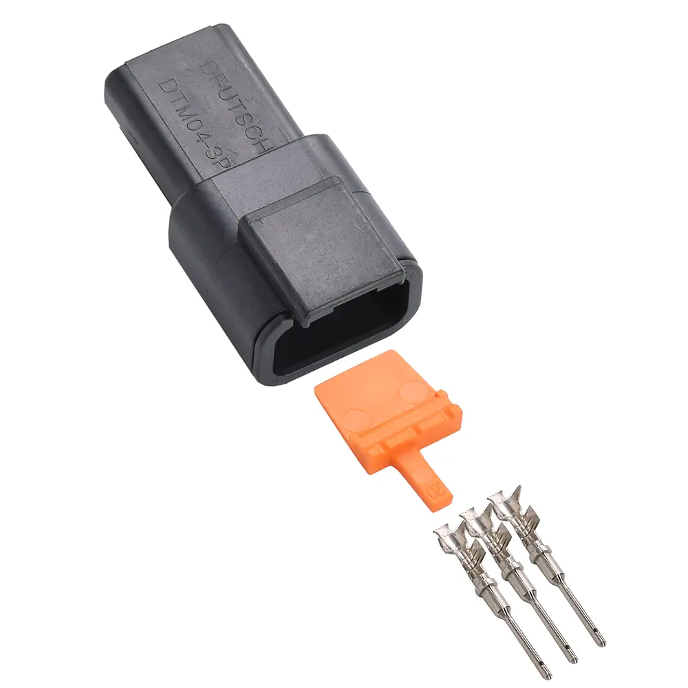 DTM 3 Way Receptacle Kit Nickle Stamped Black