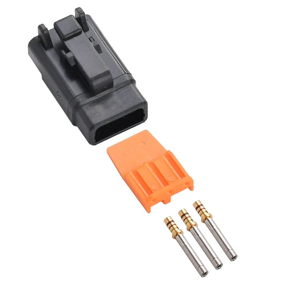 DTM 3 Way Plug Kit Gold Solid Black