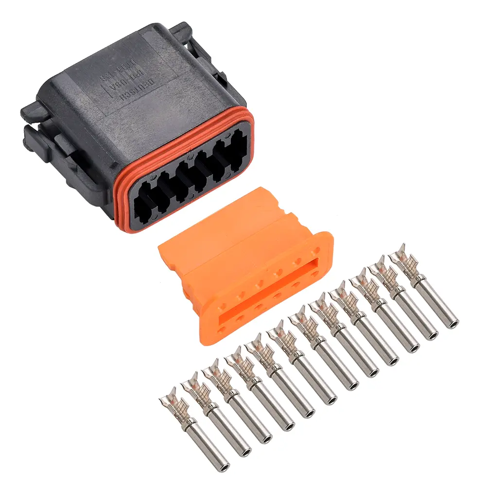 DT 12 Way Plug Kit Stamped Nickle Black