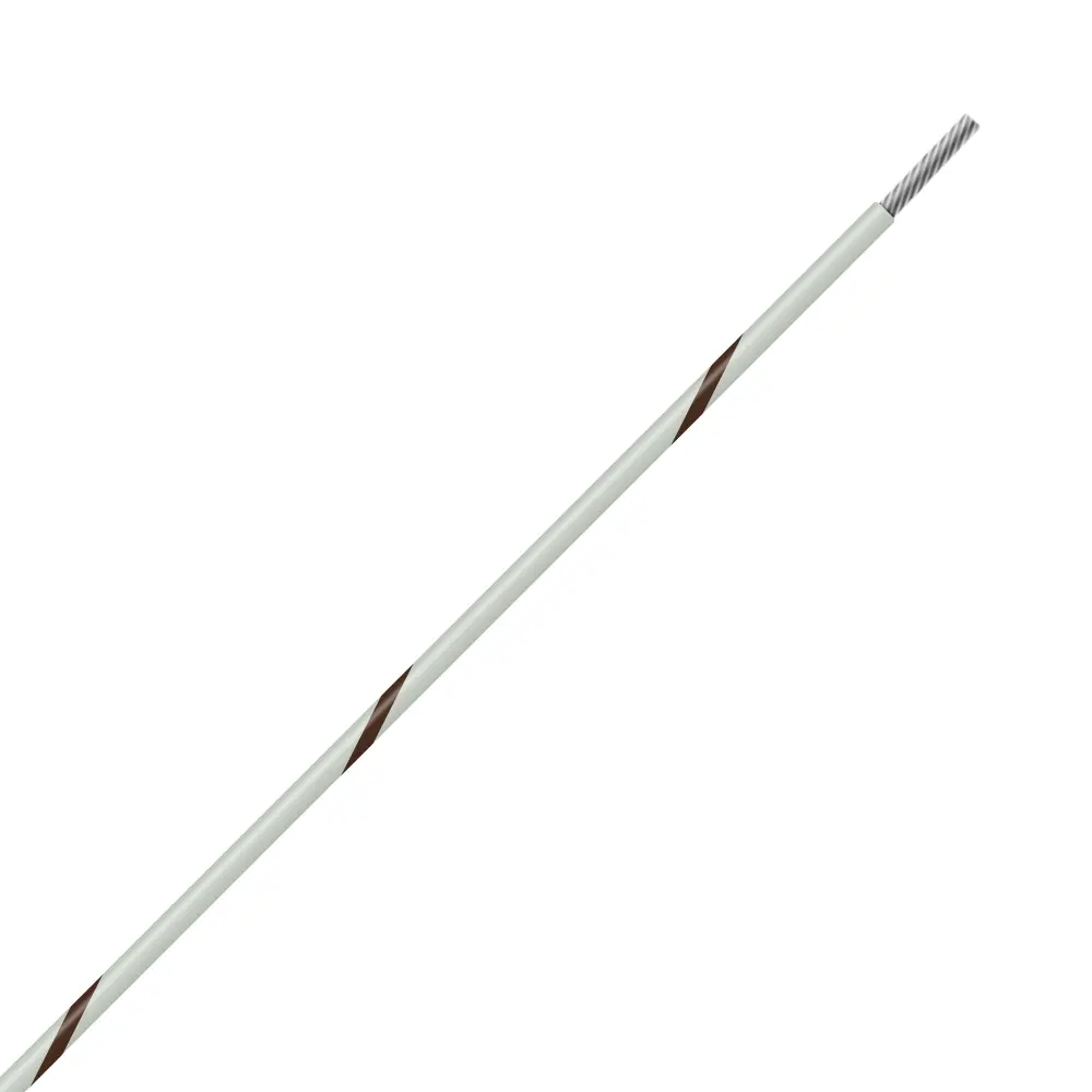 White/Brown Wire Tefzel 8 AWG