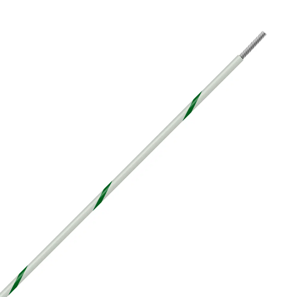 White/Green Wire Tefzel 8 AWG