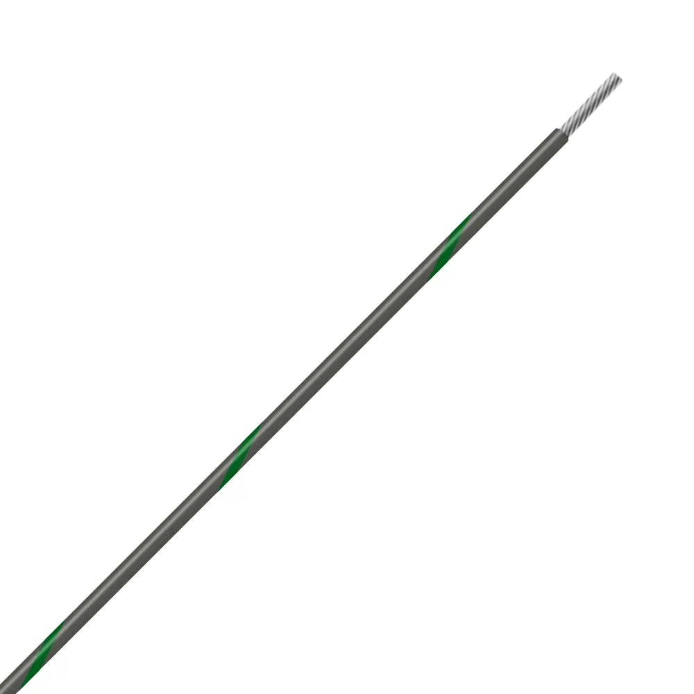 Gray/Green Wire Tefzel 24 AWG