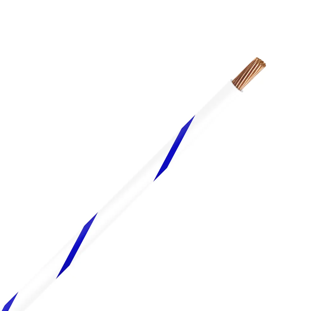 TXL 22 WHITE/BLUE STRIPED WIRE