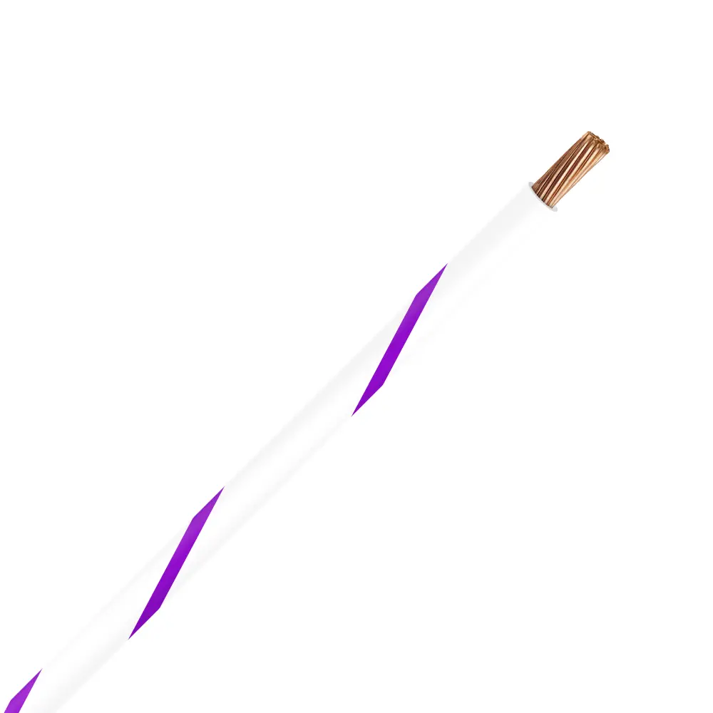 TXL 22 WHITE/PURPLE STRIPED WIRE
