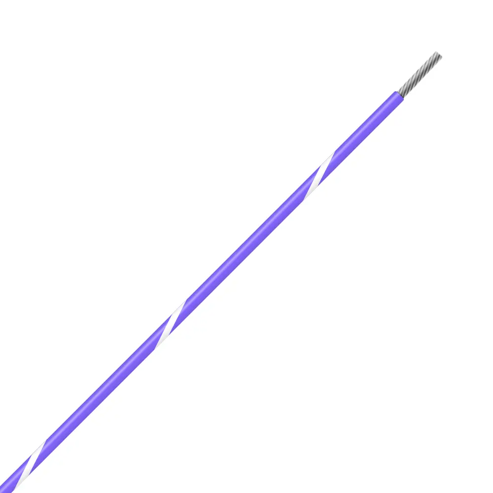 Violet/White Wire Tefzel 24 AWG