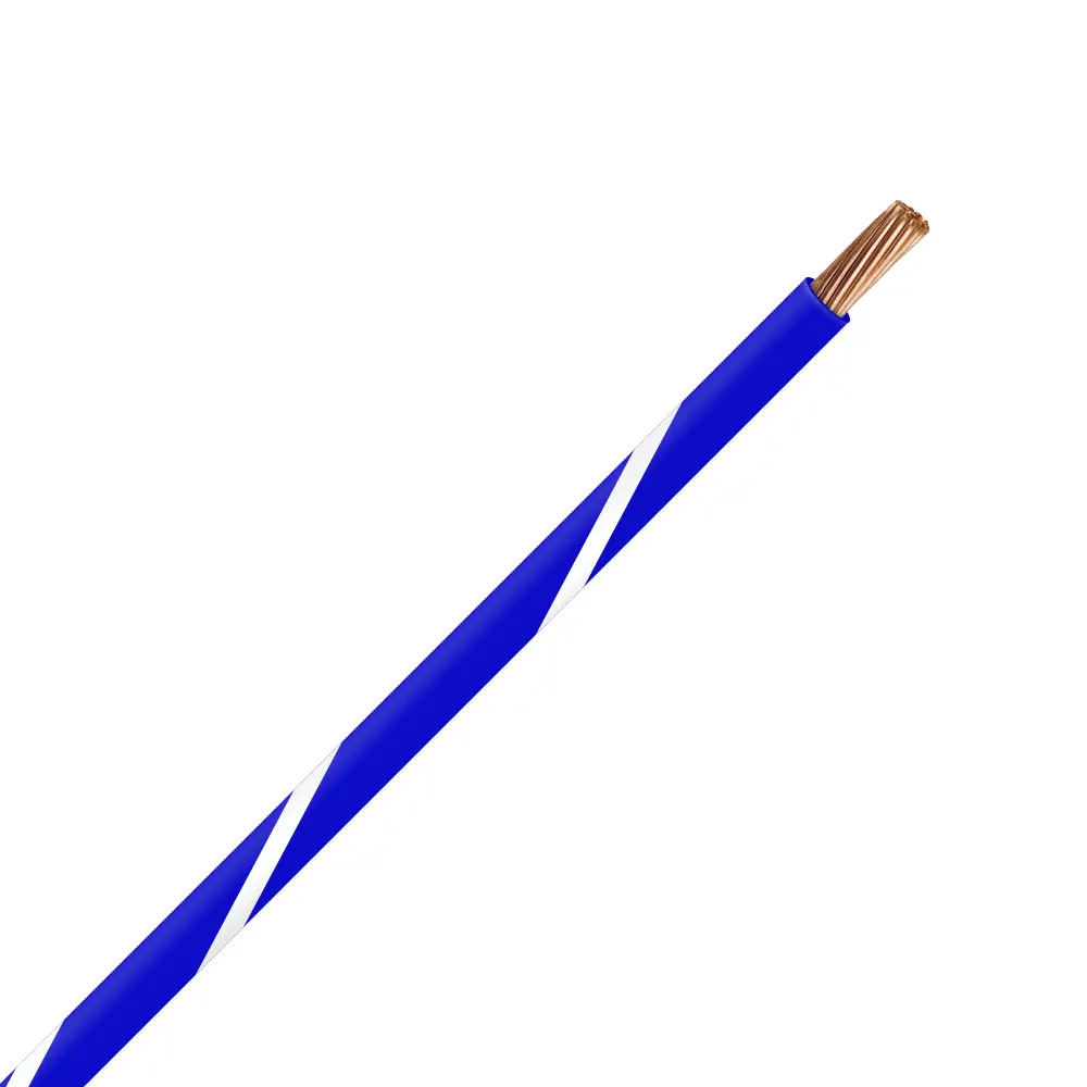 TXL 14 BLUE/WHITE STRIPED WIRE