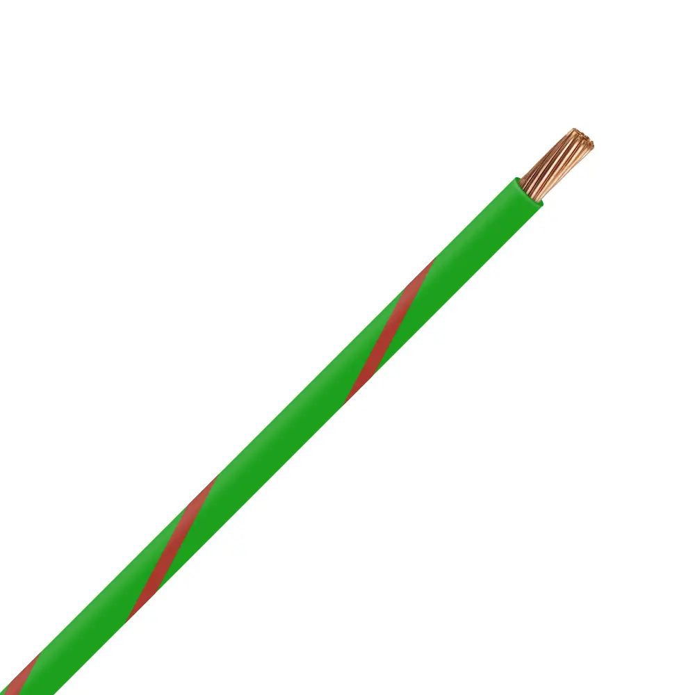 TXL 16 GREEN/RED STRIPED WIRE
