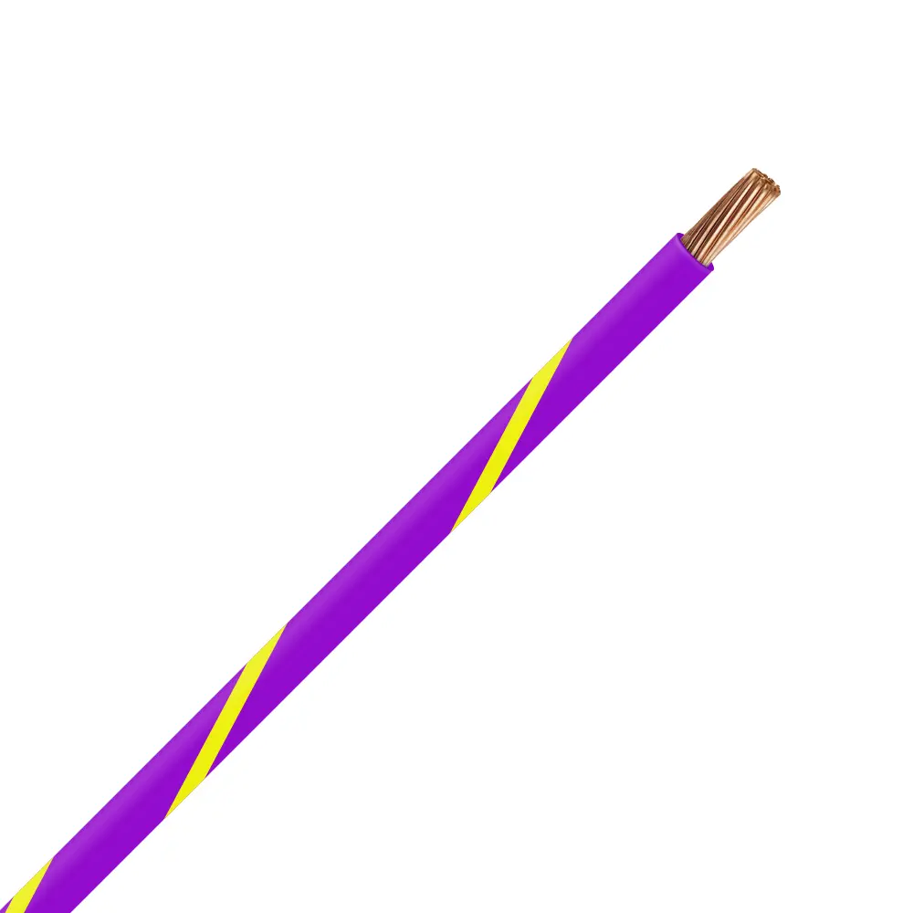 TXL 14 PURPLE/YELLOW STRIPED WIRE