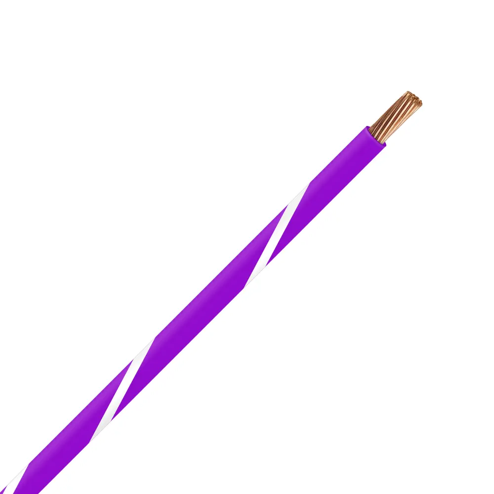 TXL 16 PURPLE/WHITE STRIPED WIRE