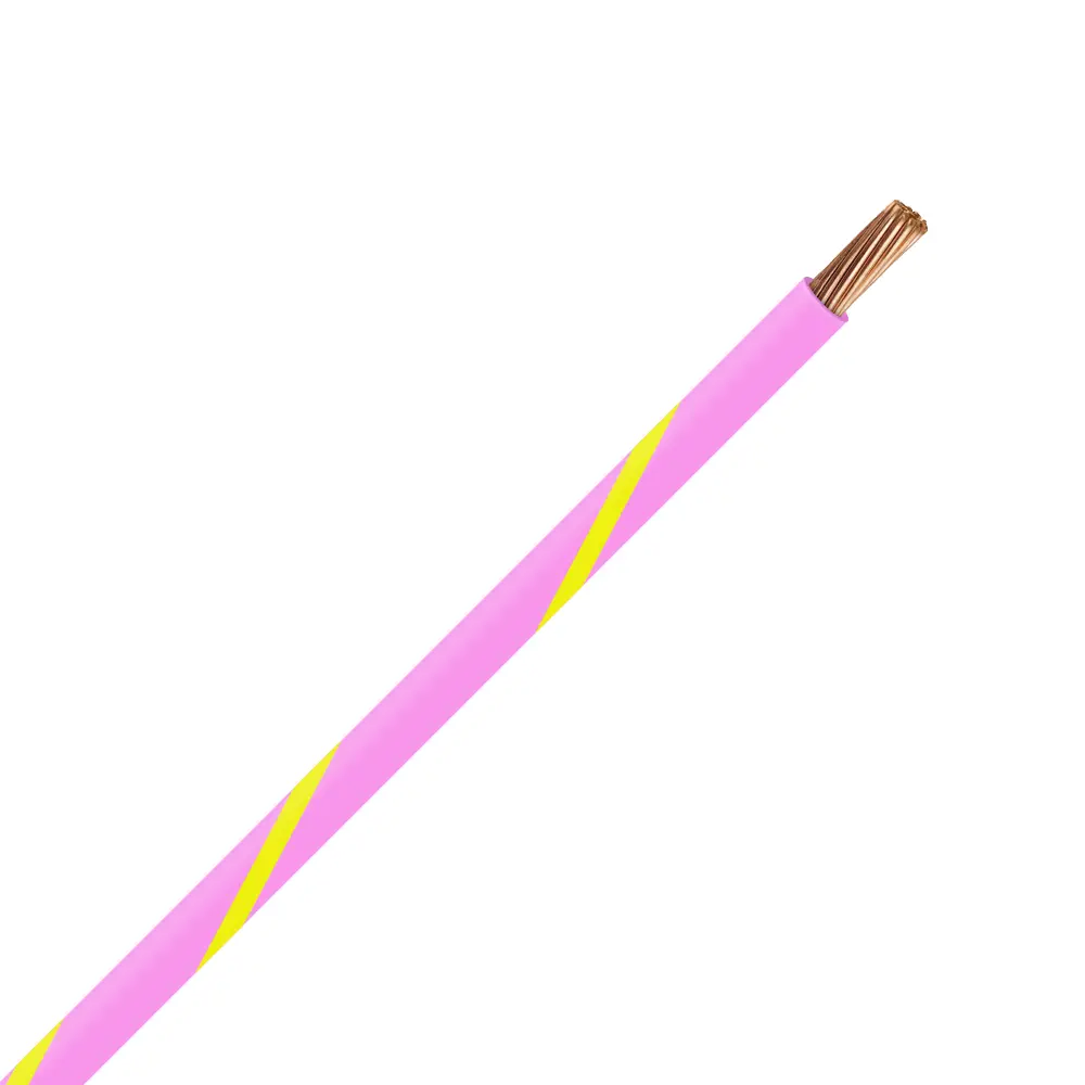 TXL 18 PINK/YELLOW STRIPED WIRE