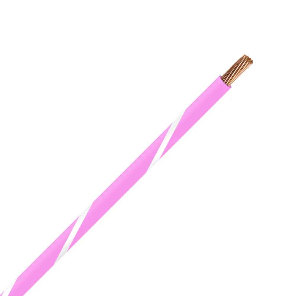 TXL 14 PINK/WHITE STRIPED WIRE
