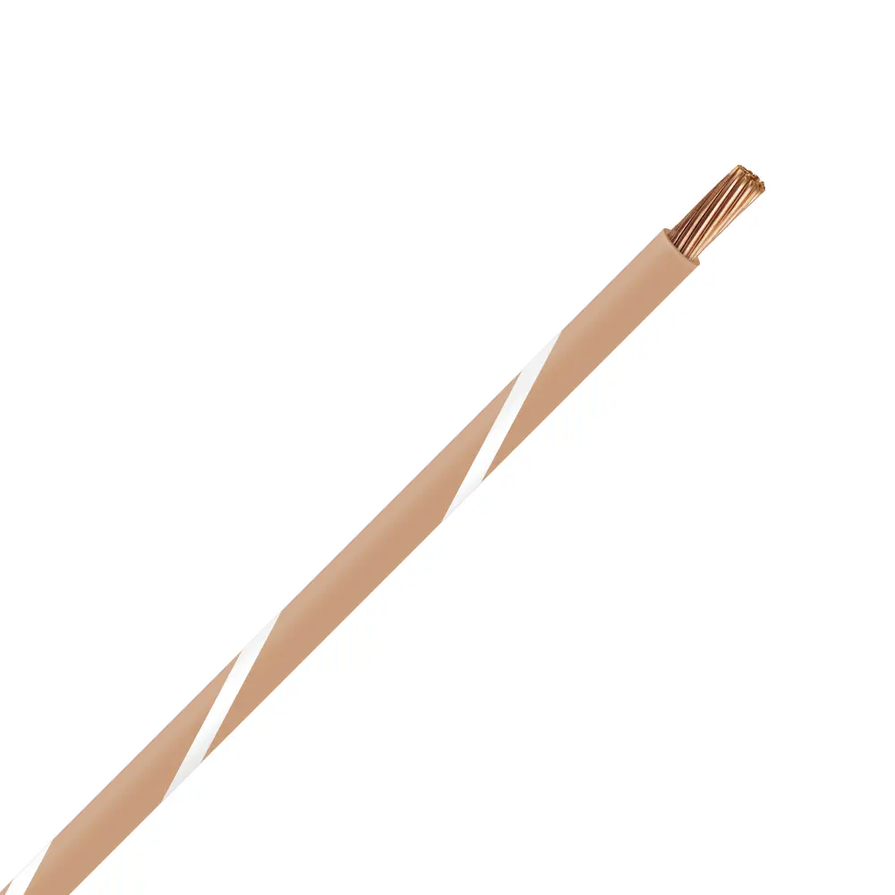 TXL 14 TAN/WHITE STRIPED WIRE