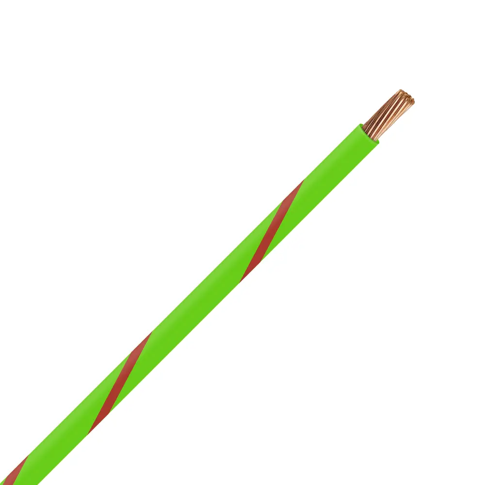 TXL 22 LIGHT GREEN/RED STRIPED WIRE