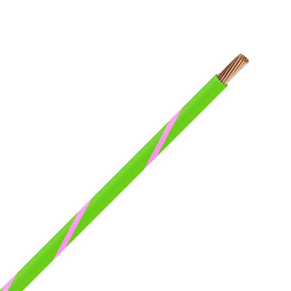 TXL 14 LIGHT GREEN/PINK STRIPED WIRE