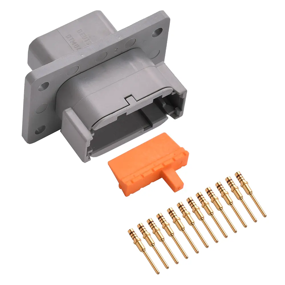 DTM 12 Way Flanged Recep Kit Gold Solid