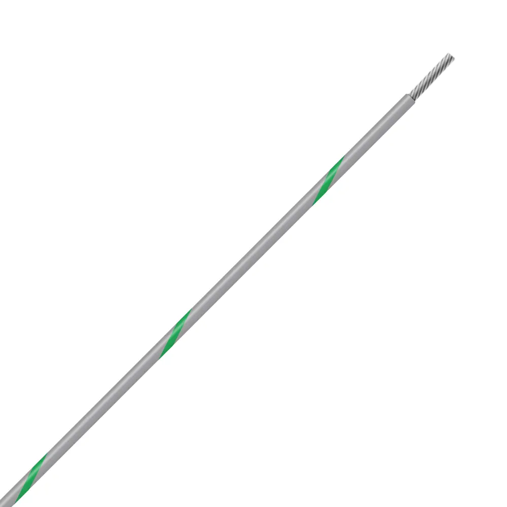 Gray/Green Wire Tefzel 14 AWG