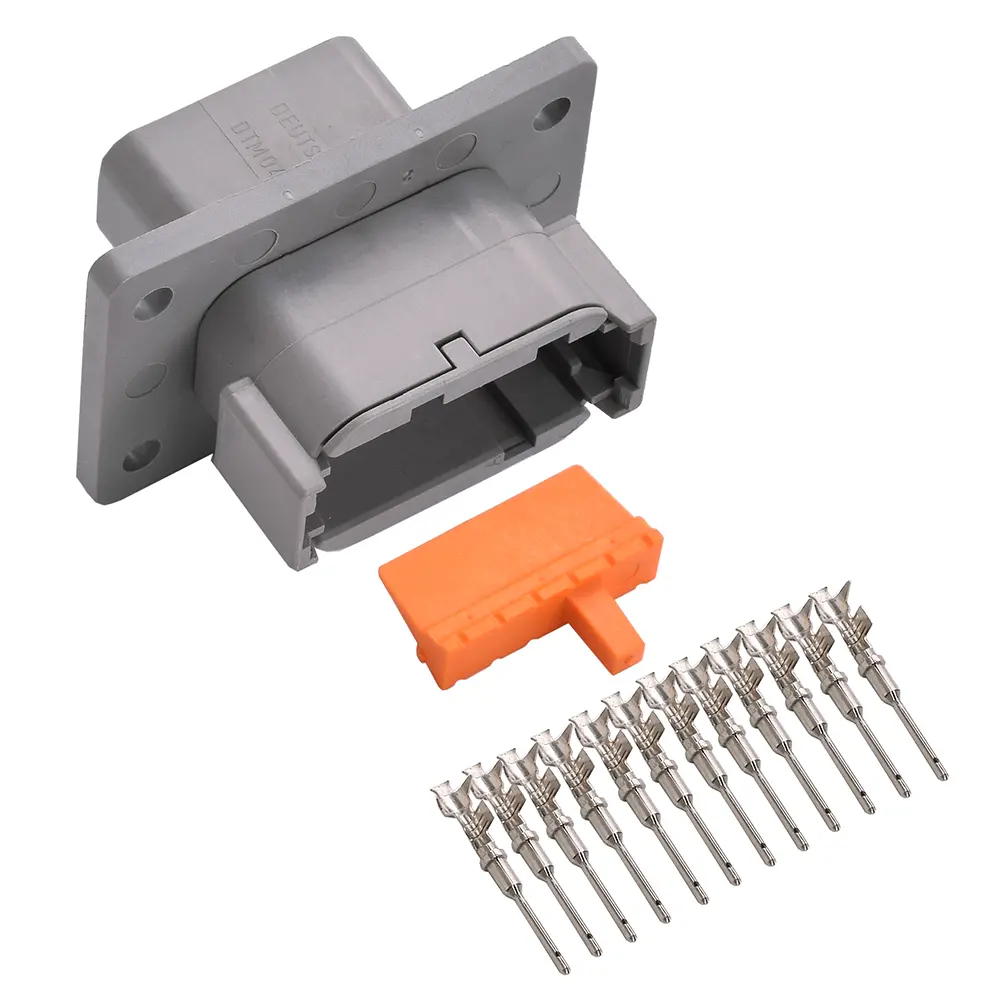 DTM 12 Way Flanged Recep Kit Nickle Stamped