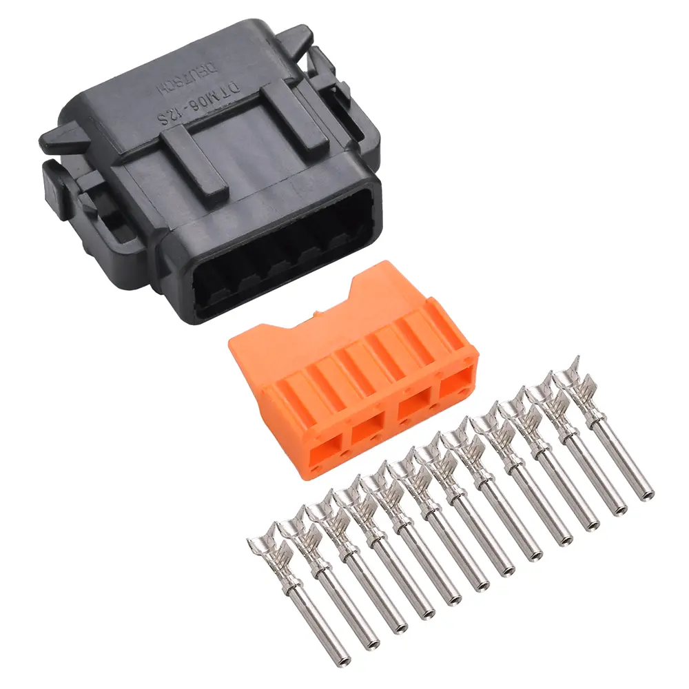 DTM 12 Way Plug Kit Nickle Stamped Black