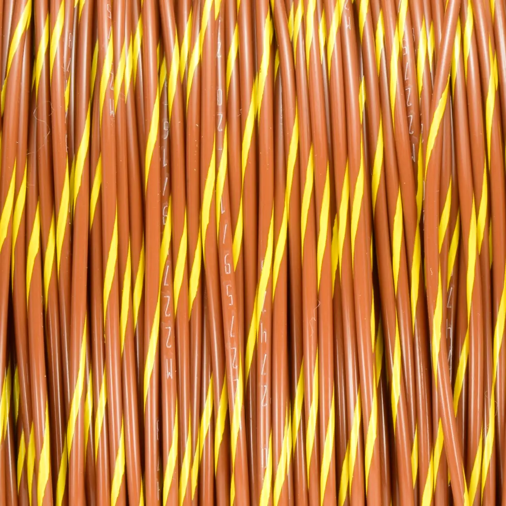 M22759/16-20-14 BROWN/YELLOW WIRE TEFZEL 20 AWG