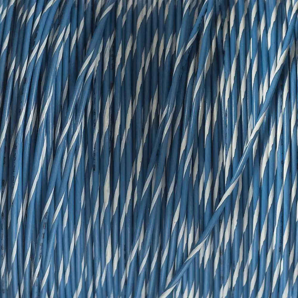M22759/16-18-69 BLUE/WHITE WIRE TEFZEL 18 AWG