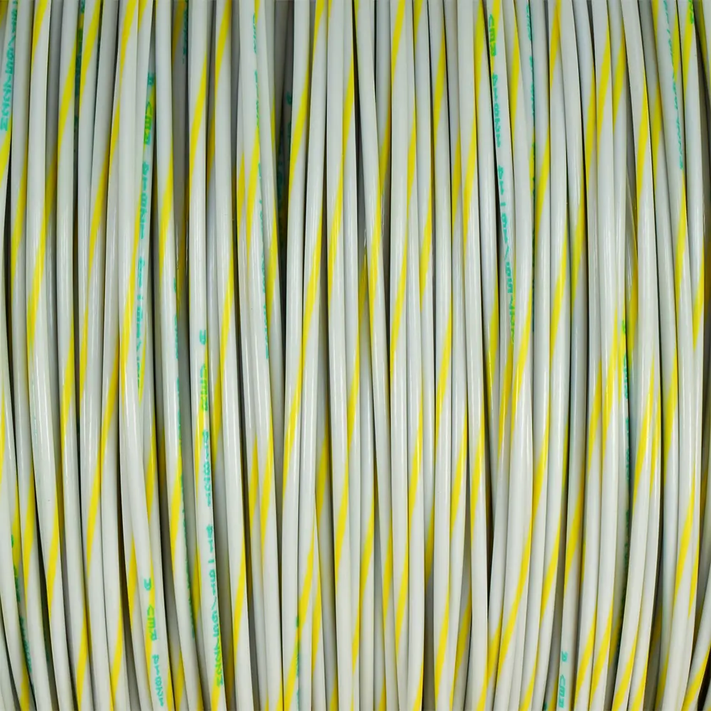 M22759/16-14-94 WHITE/YELLOW WIRE TEFZEL 14 AWG