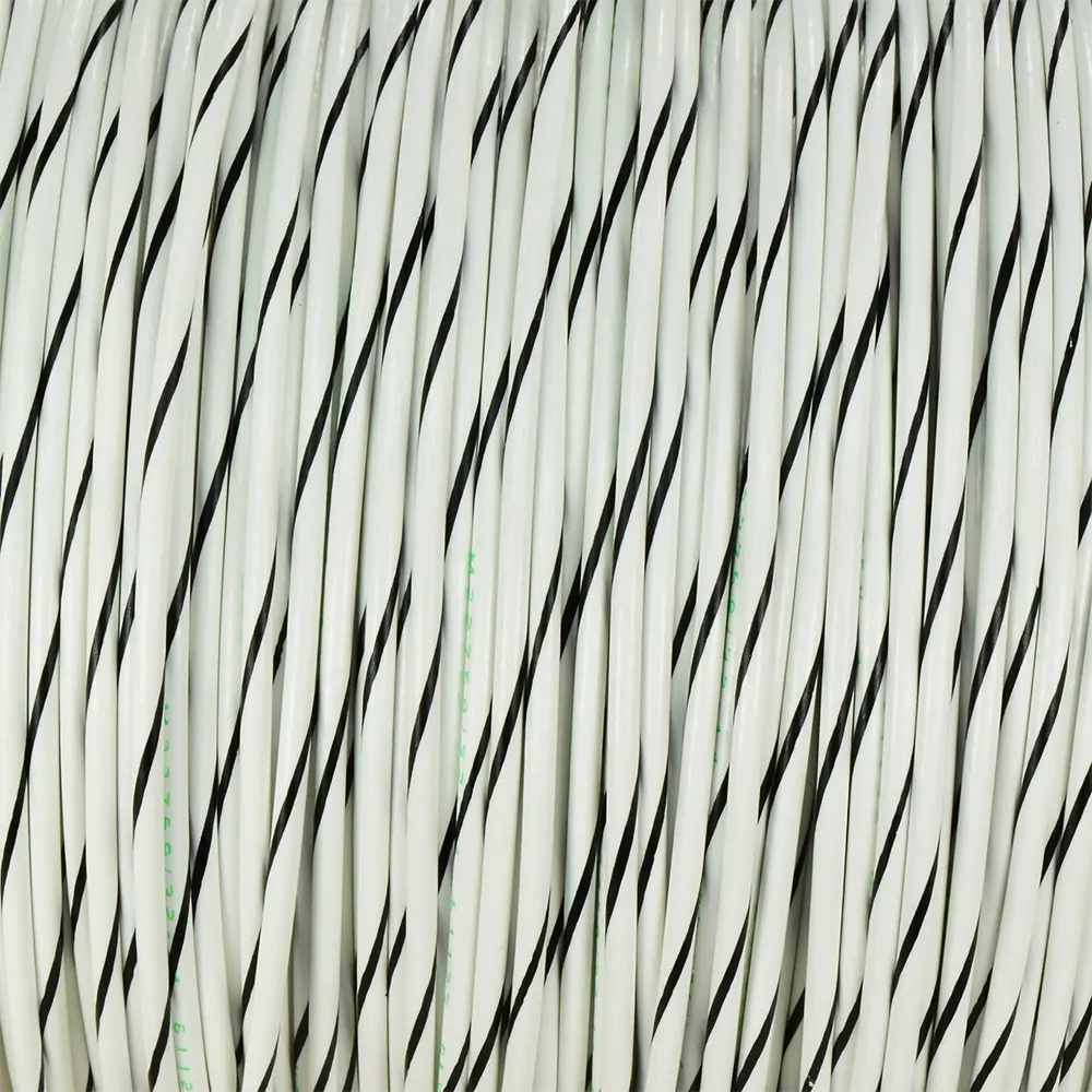 WHITE/BLACK WIRE TEFZEL 14 AWG
