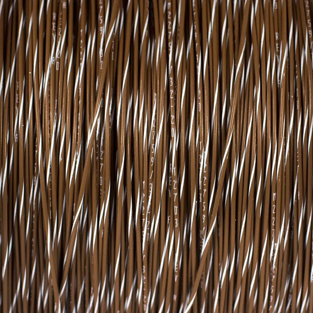 BROWN/WHITE WIRE TEFZEL 18 AWG