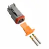 Deutsch DT 2 Way Plug Kit Solid Gold 16-14