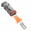 Deutsch DT 2 Way Plug Kit Stamped Nickle Plug SB