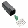 DT 6 WayReceptacle Kit Solid Nickle 16-14 Black