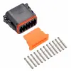 DT 12 Way Plug Kit Solid Nickle 16-14 Black