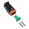 DT 2 Way Plug Kit Solid Nickle Black 16-14