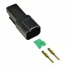 Deutsch DT 2 Way Receptacle Kit Solid Gold 16-14 Black