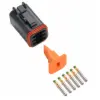 DT 6 Way Plug Kit Solid Gold Black