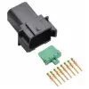 DT 6 Pin Recepatacle Kit Gold 16-14 Black
